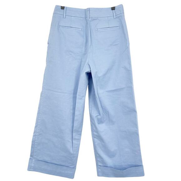 J.Crew Wide-Leg Pleated Chino Pant in Light Blue Women's Size 4 - Picture 5 of 7